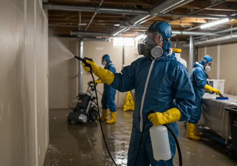 Basement Sanitization and Antimicrobial Treatment process in Mason County, WV